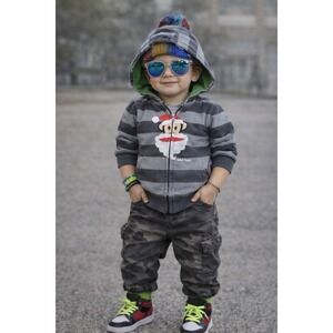 Paul Frank (Julius) Christmas Santa zip up hoodie (sz 4)